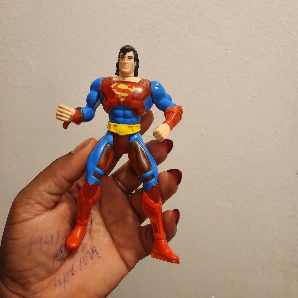 Vintage 1996 Kenner Man of Steel Cyber-Link Superman Action Figure
